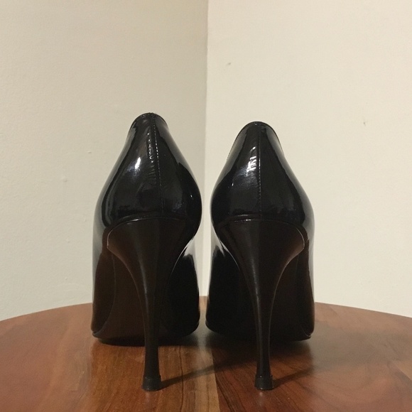 Stuart Weitzman Black Open Toe Heels Size 6M 236 - Picture 12 of 13